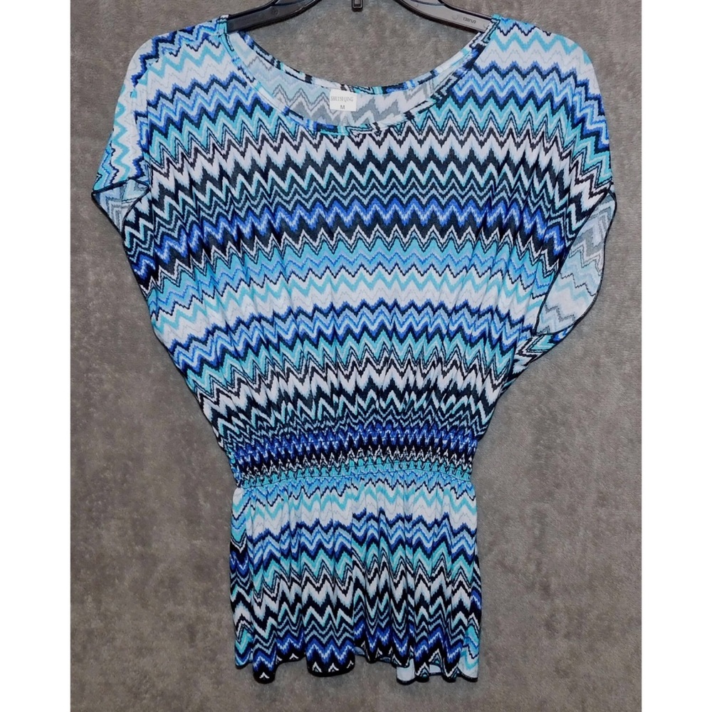 Shui Si Qing blue and white blouse